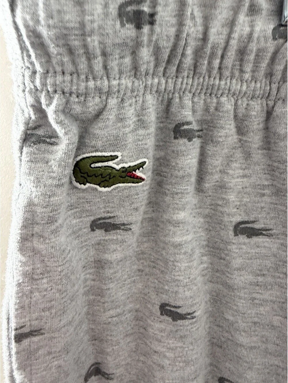 LACOSTE Sleepwear Gray Pants Cotton Blend Pockets Men’s Size Xl